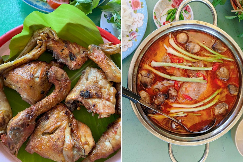 Các quán ăn quanh khu vực hồ Núi Đá